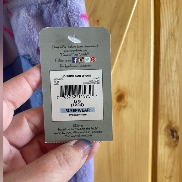 Disney brand plush pajama bottoms Eeyore Size L - Picture 3 of 4